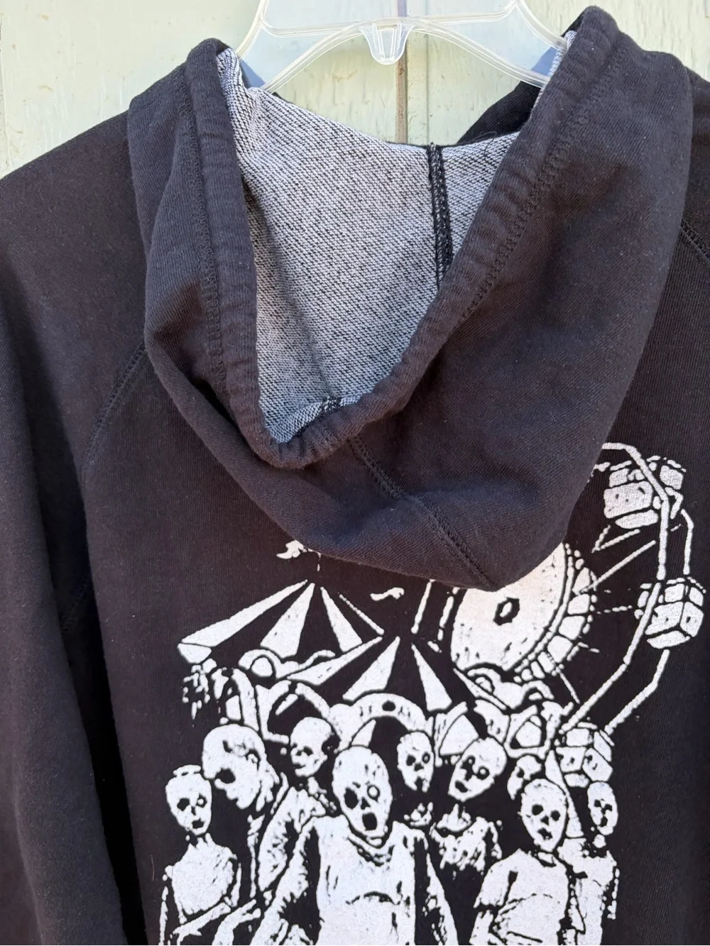 Darkla kinds Black Hooded Pullover Sweatshirt Size S